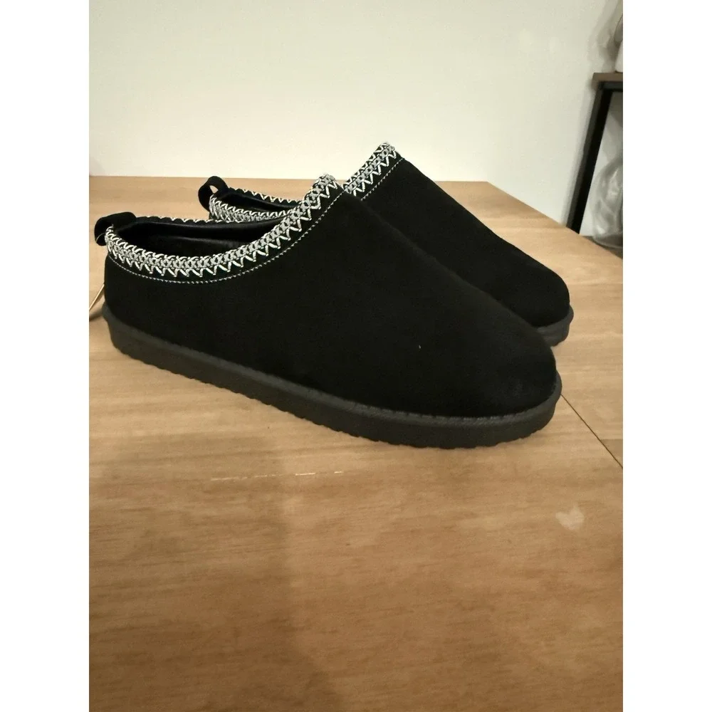American Exchange Chaz Mens Black Slip On Casual Shoes Size 12 New Slippers Clog
